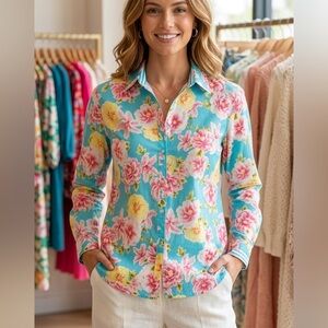 Floral Button-Up Women's Top
